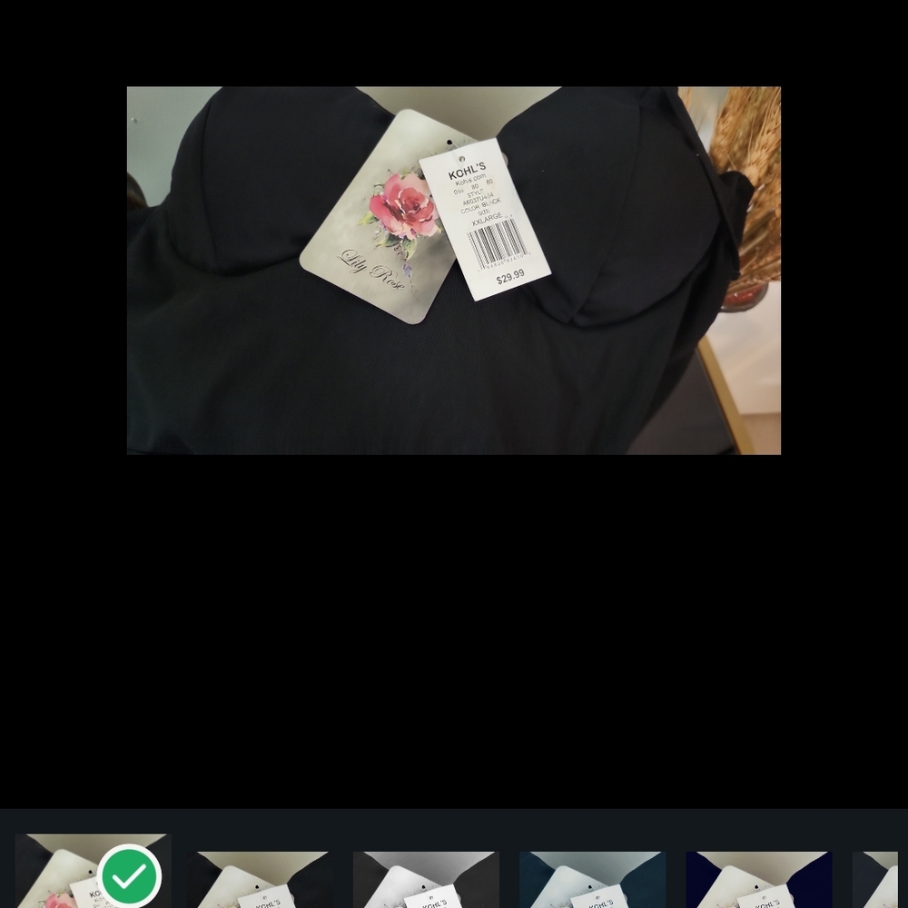 JUNIOR DRESS Lily Rose Black Ruched Ruffled  Cocktail Dress  Molden - Picture 5 of 7